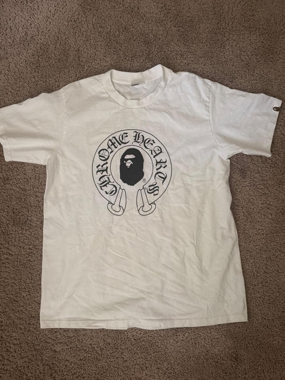 Chrome Hearts White Tee with Black Circle Logo